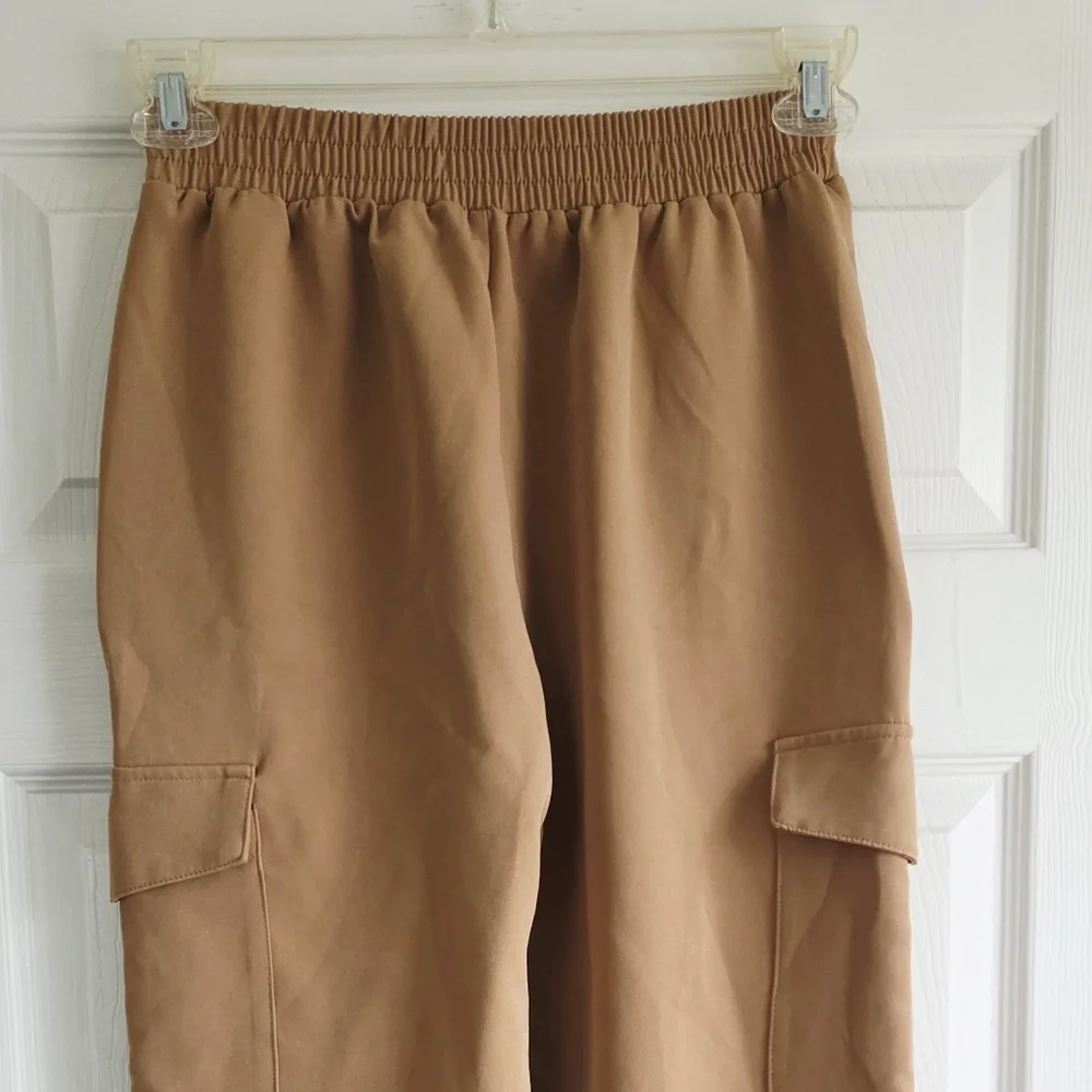 Marc New York ✨️ Tan Jogger Women's Pants with Gold Zippers Size XS